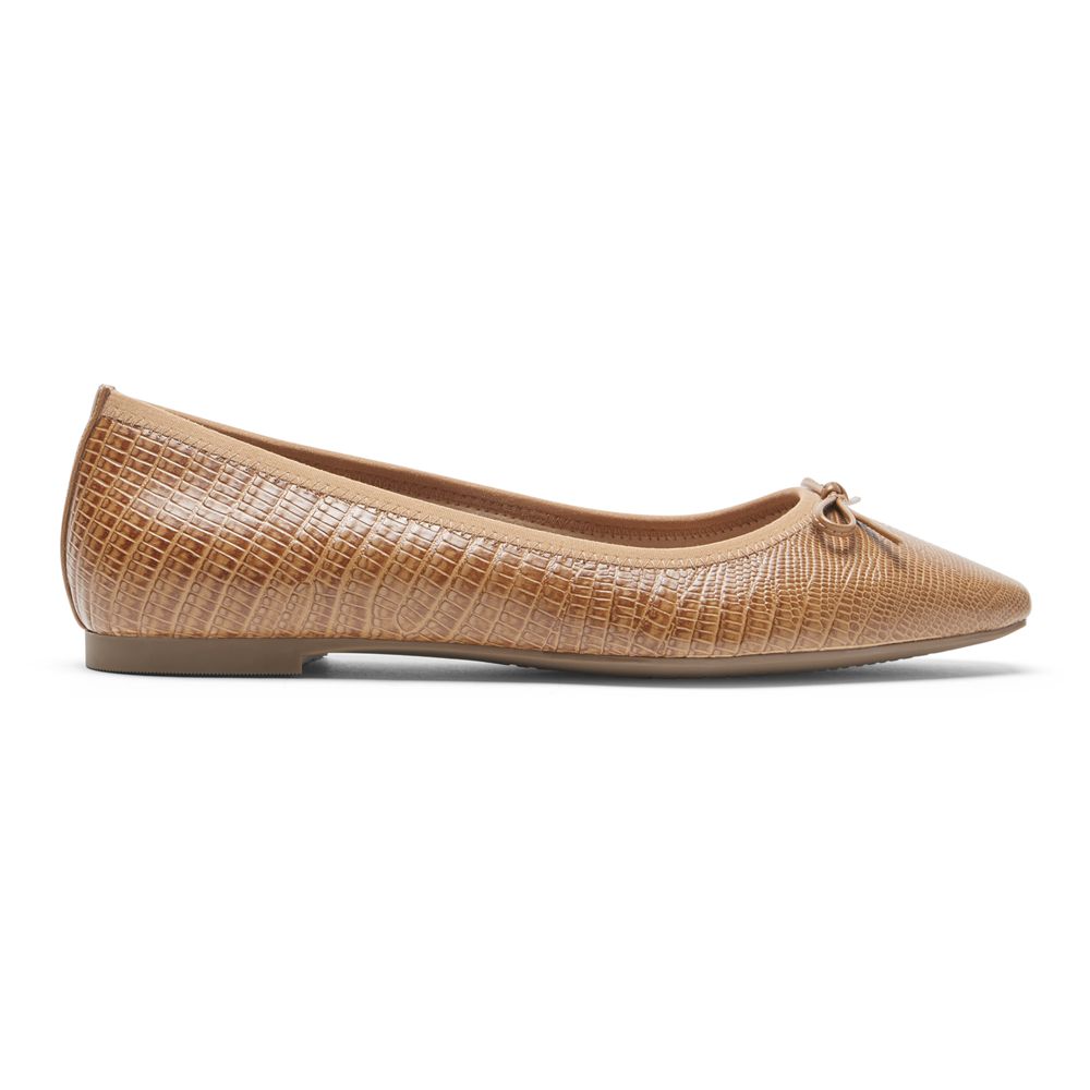 Sapatos Bailarinas Rockport Total Motion Laylani Senhora - Marrom ( 068-MJYDZQ )